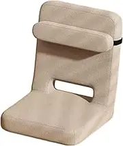 Floor Chair with Back Support,Adjustable Reading Chair Comfy Foldable Floor Recliner,5 Adjustable Position,for Living Room Bedroom(White)