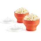 Lekue Mini Microwave Popcorn, 2pcs - 700 mL Diameter 12.7 x 8.5/4.5cm Red