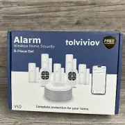 tolviviov Home Alarm System 8 Pieces Smart Home Alarm Security System Smart App