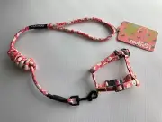 Touchcat Cat Harness and Matching Leash Combo Small Pink