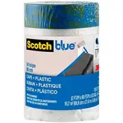 ScotchBlue Pre-taped Painter's Plastic, Unfolds to 24 inches by 30 yards,