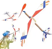 Rubber Band Powered Airplane | Model Toy Airplane Gliders for Indoor Outdoor Fun,Birthday Party Favor, Rubber Band Powered Plane for Camping Beach Vacation Backyard Indoor Outdoor