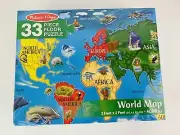 Melissa & Doug World Map Jumbo Jigsaw Floor Puzzle Kids Children’s Activity Game