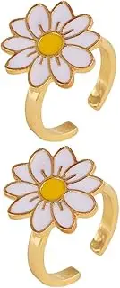 Milisten 2Pcs Fidget Rings for Anxiety Relief Stress Reduction Jewelry Unique Design for Nail and Skin Picking