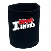 Love Tennis Stencil - Funny Novelty Stubby Holder