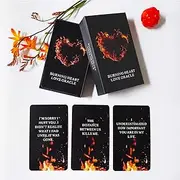 QUEENOFPAIN Burning Heart Love Oracle Cards Deck, Twin Flame Oracle Cards, Oracle Deck Help You Gain Insight into What The Person is Thinking or Trying to Communicate with You