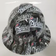 full brim hard hat custom hydro dipped IN NEW ENGLAND PATRIOTS FOOTBALL LOOK