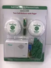 Smart Caregiver Two Call Buttons & Wireless Caregiver Pager Fall Prevention New