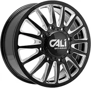 CALI OFF-ROAD 9110D-2870BMF115 Summit Dually Front 9110 Gloss Black/Milled Spokes 20X8.25 8-170 115mm 124.9mm