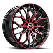 17x7.5 Spec-1 SP-57 Gloss Black & Red Machined Wheel 4x100/4x4.5 (42mm)