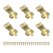 6 set Mini Brass Hasp lock Gold Metal Latches lock for Jewelry & Boxes
