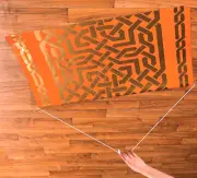 Gold Wedding Aisle Runner Ancient Alien Party Halloween Anniversary Pyramid