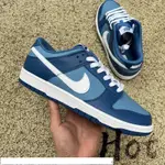 HOT NIKE DUNK LOW DARK MARINA BLUE 藍白 海軍藍 滑板鞋 男女款 DJ6188-400