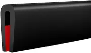U Channel Rubber Edge Trim Self-Adhesive Rubber Edge Trim Edge Protector for Sheet Metal Fit 3/32"(2.4mm) Length 10Ft(3m)