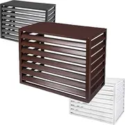 Air Conditioning Rack, 39x20x28in 43x24x32in 47x28x59in Outdoor Planting Frame, Aluminum Blinds Air Conditioner Fence(Coffee,110x60x80cm/43x24x32in)
