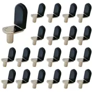 40 Pcs Shelf pins L-Shaped Clips 1/4 Inch Shelf Support Pegs with Rubber Slee...