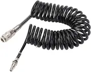 Air Compressor Hose, 3/8 Air Hose Air Intake Hose Recoil Air Hose Pressure Resistant Coiled Air Hose Flexible Lightweight for Car Motorcycle (5m/16.4ft) (6m/19.7ft) (7m/23ft)