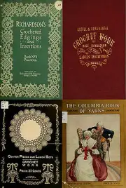135 Old Books on Needlework Sewing Crocheting Patterns Design Kit on DVD