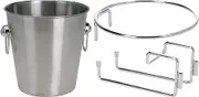 Galvog® 3pc Set Champagne Cooler with Holder | Champagne Bucket with Stainless Steel Wine Chiller Holder