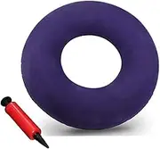 Emoobin Donut Cushion Seat, Portable Inflatable Seat Pillow 15" for Hemorrhoid, Tailbone, Coccyx Pain Relief - Air Pump Included
