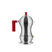 Alessi Pulcina Induction Espresso Coffee Maker Red 3 Cup - Robins Kitchen