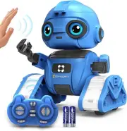 Robot Toys for Boys and Girls, Rechargeable Remote Control Robot with Auto Blue