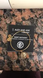 alex and ani bracelet Gold St. Anthony
