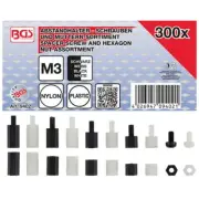 Assortment 300pz Screws Spacers And Nuts IN Nylon - Code bgs9402 FBGS9402 Bg