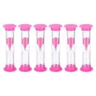 1 Minute Sand Timer, 6Pcs Small Sandy Clock, Count Down Sand Glass Pink