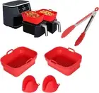 2 Pcs Air Fryer Silicone Liners Pot for Ninja, Air Fryer Liners, Airfryer Access