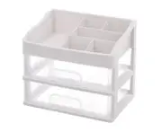 Make Up Case Jewelry Container Box Makeup Organizer Drawers Cosmetic Storage Box Makeup Brush Holder Brush Lipstick Container - Three Layers