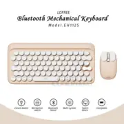 Lofree DOT Bluetooth EH112S Mechanical Keyboard ＆ EP115 Mouse 79 Keys -milk tea