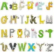 HAIKING Cute Embroidered Applique Patches, 26 PCS Cartoon Alphabet Patches with Adhesive for Hats, Shoes, Bags, Clothes (Colorful)