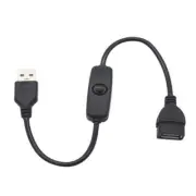 USB Cable with Switches USB Male to Female Extension Cord for LED Desk Lamp