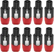 Ysyaxsyt 10PC 4Pin NL4FC Speaker Connector Ohm Plug Speaker Audio Cable Adapter Twist Lock 4Pin Speakon Female Jack Accessories,B