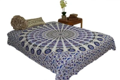 AamiraA Hippie Mustard Blue Mandala Tapestry Bohemian Wall Hanging Throw Dorm