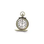 Charles Hubert Antique Gold Finish Steam Engine Pocket Watch