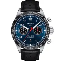 在飛比找蝦皮購物優惠-TISSOT 天梭 PRS516 賽車計時機械手錶-黑x藍/