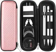 Apple Pencil Case Holder, Apple Pen Accessories(1 Pouch For Pencil Tips) Elastic Strap Sleeve Pocket Protective Carrying Case for Usb Cable Earphone,Samsung Stylus iPad Pro Pen/Pencil Holder (Rose Gold)