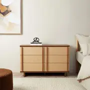 Minato Textured Six Drawer - Walnut