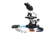 800x Biology Vet Lab Digital Binocular LED Microscope w USB Camera & Slide Kit