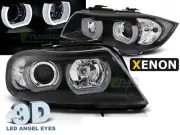 3D Angel Eyes Projetor faróis for BMW E90 E91 05-08 Preto D1S Xenon HID Frete Gr