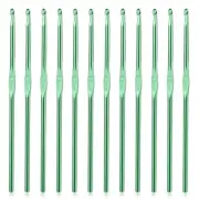 12Pcs Aluminum Crochet Hooks, 4mm Crochet Hook, Ergonomic Handle Crochet