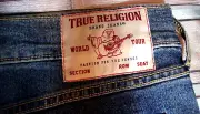 True Religion Women's Size 36 Geno SN Flap Relaxed Slim Jeans Blue Denim NWT