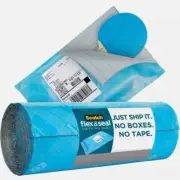 6M *SIX* Scotch Flex & Seal Shipping Packaging Roll Wrap 380mm x 6m NEW FREEPOST