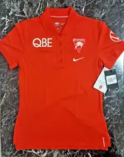 Nike AFL Sydney Swans Football Womens Polo Top XS On Field Official Tags ( NWT )