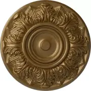 Ekena Millwork Ceiling Medallion 13" x 1-3/8" Whitman PolyUrethane Pale Gold