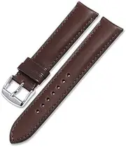 [g24] 19mm Genuine Leather Watch Band Strap Fits PRC200 , Quickster Chronograph, PRC200 Brown Silver Buckle