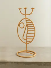 [LRNCE] LRNCE - Afiaa 1 Wrought Iron Candle Holder - Light brown - One size One size Brown