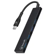 Bonelk Long-Life USB-C to 4 Port USB 3.0 Slim Hub - Black [ELK-80040-R]
